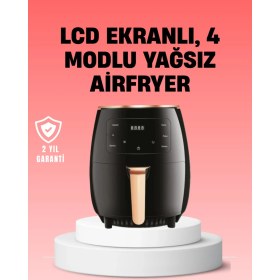 Resim Allians 2400W Güçlü Airfryer 6l Sağlıklı Yağsız Pişirici LCD Dokunmatik 