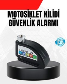 Resim Alarm Disk Fren Kilidi Paslanmaz Çelik Motosiklet Scooter Bisiklet 