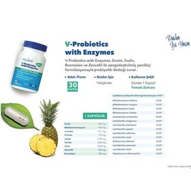 Resim Velavit V-Probiotics Enzymes Takviye Edici Gıda 30 Kapsül 