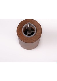 Resim Ceviz Ahşap Tuz Ve Karabiber El Değirmeni Öğütücü Grinder 12 Cm Beyaz 