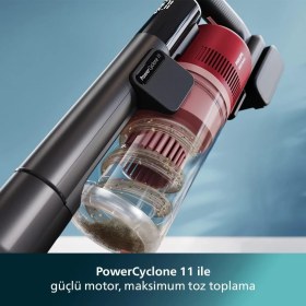 Resim Philips 6000 Serisi Kablosuz Dikey Süpürge, Powercyclone 11 (XC6552/01) ve Philips Orijinal Yedek Filtre - Kablosuz Süpürge 6000, 7000 ve 8000 Serisi ile Uyumlu (XV1681/01) 