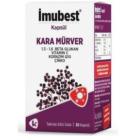 Resim Imubest Kara Mürver Beta Glukan Vitamin C Koenzym Q-10 Ve Çinko İçeren 30 Kapsül 