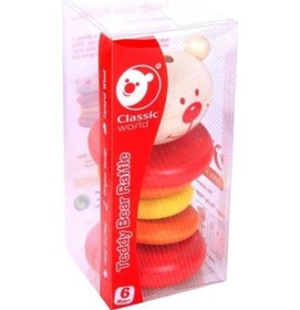 Resim Calimeratoys Ahşap Ayıcıklı Çıngırak 