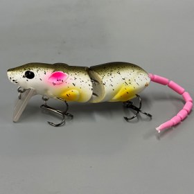 Resim 1 adet Üst Su Salıncağı Fare Balıkçılık Yemi - Keskin Kanca ile Gerçekçi Tasarım, 15.5g, Karışık Renkler (Beyaz, Sarı, Pembe), Yüzey Balıkçılığı için İdeal, Balıkçılık Yemi | Canlı Balıkçılık Yemi | Fonksiyonel Balıkçılık Tasarımı 