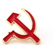 Resim S.S.C.B. Kırmızı Orak Çekiç Metal Pin Rozet Iğne Rz012 Kırmızı 