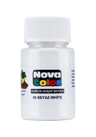 Resim Nova Color Akrilik Boya 30 Ml Beyaz - 4 Adet 001 Beyaz 