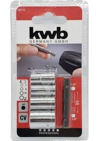 Resim Kwb 1/4 Lokma Anahtar Bits Seti 5 Parça 