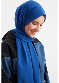 Resim Kadın Tesettür Hijap Hazır Multi Şifon Ipeksi Şal Rahat Yumuşak Ekstra Hafif - Tek Ebat / Gece Mavi Gece Mavi 