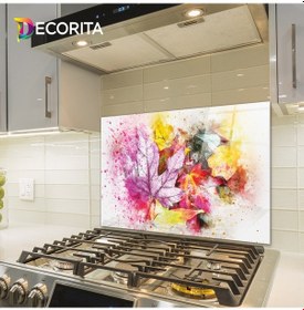Resim Decorita Cam Ocak Arkası Koruyucu | Renkli Sonbahar | 49,5x76cm 