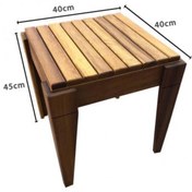 Resim Iroko Ahşap Tabure (Suya Dayanıklı) 