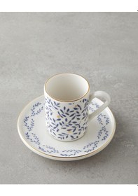 Resim English Home Elyra Bone Porselen 4 Parça 2 Kişilik Kahve Fincan Takımı 90 Ml Mavi Gold Altın - Mavi 
