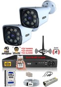 Resim Ids 2 Kameralı 5mp Sony Lensli 1080p Fullhd Gece Renkli Kamera Seti Su Geçirmez Cepten İzle Ds 2034hd Wl Set2 320 