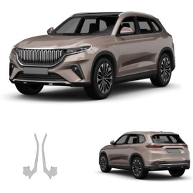 Resim Fit PPF Togg T10Xuyumlu Arka Çamurluk veÜst Direkler,Hazır Kesim,210 Mikron Premium PPF TPU,BoyaKoruma Filmi 