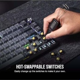 Resim CORSAIR K65 Plus Wireless RGB%78 Mekanik Klavye (CH-91D401L-TR) 