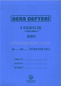 Resim Dilman Yoklamalı Ders Defteri 8 Derslik 