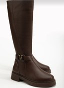 Resim modalmila Milla kadın kahverengi toka detaylı çizme 