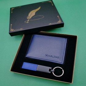 Resim River World Anahtarlık Ve Kutulu Mavi Deri Cüzdan Seti Çok Renkli 