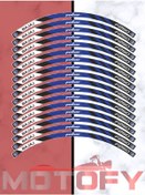 Resim Bajaj Pulsar F250 Uyumlu Jant Şeridi Mavi Siyah 