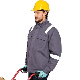 Resim İŞMONT Erkek Lacivert Reflektörlü İş Montu Kapitoneli Bel Lastikli Çok Cepli Dayanıklı Manşetli Kışlık 