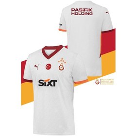 Resim Galatasaray Lisanslı 2024/25 5 Yıldızlı Beyaz Deplasman Taraftar Forma Beyaz 