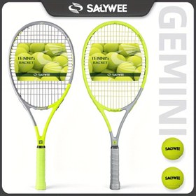 Resim SALYWEE Karbon Kompozit Tenis Raketi Profesyonel Erkek ve Kadın Başlangıç Seviyesi İçin İdeal Tenis Raketi Yüksek Kaliteli Hafif Dayanıklı Tenis Raketi Çanta ile Halloween Hediyeleri 