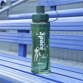 Resim Velvettides Fuxing Süper Kapasiteli Spor Su Şişesi Açık Taşınabilir Plastik Bardak 1350ml Yeşil 