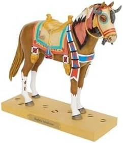 Resim Enesco Trail of Painted Ponies Buffalo Medicine Heykelcik, 18.3 cm, Çok Renkli 