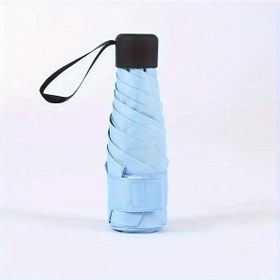 Resim Oldfriend Mei Qi Lin Mini Ultra Kompak Kadın Güneş Şemsiyesi Sky Blue Taşınabilir 