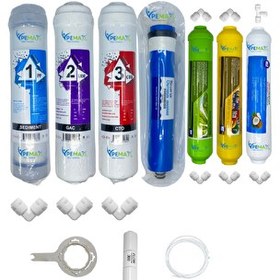 Resim Pemax Water Solutions Kapalı Kasa Su Arıtma Uygun STD 7'li ReVerse Osmosis Mebran Alkali-Mineral-Tatlandırıcı Set 