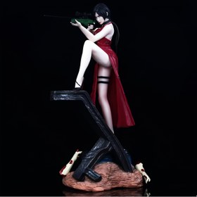 Resim Premium Şık Keskin Nişancı Kız Aksiyon Figürü - Dinamik Duruşlu ve Sağlam Tabanlı, Yeşil Tüfekli Anime/Manga Tarzı Koleksiyon Modeli, Kırmızı Giysi & Siyah Çizme - Noel, Cadılar Bayramı, Şükran Günü İçin İdeal Hediye - Koleksiyonerler ve Hayranlar için Masaüstü Dekor 