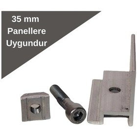 Resim 10 Adet Güneş Paneli Alüminyum Kenar Tutucu Civata-somun Dahil 