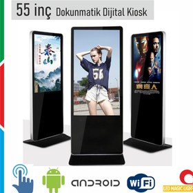 Resim LED MAGIC LIGHT 55" Dokunmatik Dijital Kiosk Android 