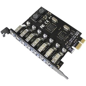 Resim 7 Port Usb 3.0 Pci-e Express Kart Hub Çoklayıcı Çoğaltıcı 