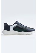 Resim Tommy Life Tommy Life Lacivert Bağcıklı Yüksek Taban Suni Deri Detaylı Erkek Spor Ayakkabı - 89117 