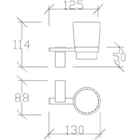 Resim Tema Premium Serisi Banyo Diş Fırçalık Mat Siyah 