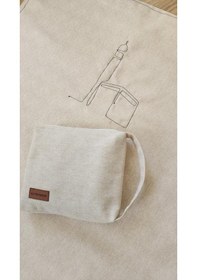 Resim Sade Seccade Çantalı Naturel Düz 70x115 Kabe Nakış Çantalı 