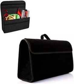 Resim WONKEY - Araç Bagaj Düzenleyici Çanta, Premium Kalın Araba Çantası Organizer, Oto İçi Aksesuar Malzeme Düzenleme, Otomobil Alet Saklama Kutusu - 50 x 24 x 17 Cm 