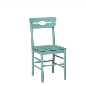 Resim Bengimobilya Sandalye Zus229 Çıta Model Parlak Bebe Mavi Boya Ahşap Kayın Iske 