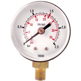 Resim Yıldız 51102-50 1,5 Bar Kadran sonu 2.5 Bar Basınç Göstergesi 