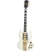 Resim Epiphone 1963 Les Paul SG Custom Maestro Vibrola Elektro Gitar (Classic White) 