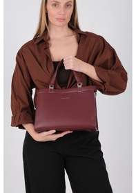 Resim Silver Polo Sp1237 Kadın El Çantası Cilt Bordo-bordo 