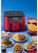 Resim Karaca Air Pro Cook Duo Superfresh Kırmızısı 4+4 L 8 Kişilik Airfryer Fritöz 