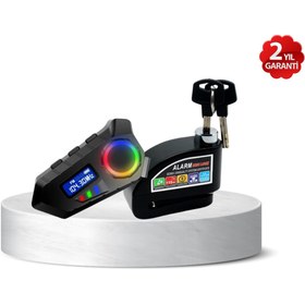 Resim xirshop Bluetooth 5.4 İntercom ve Alarmlı Disk Kilidi Seti Güçlü Ses ve Güvenlik 
