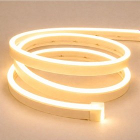Resim Neon Şerit Led 12v Volt Esnek Silikonlu Aydınlatma 7mt- Günışığı 