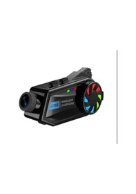 Resim Bt68 Motosiklet Kask Bluetooth Kulaklık 1080p Kamera Ses Video Kayıt Özellikli İntercom 