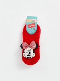 Resim LC Waikiki Minnie Mouse Kız Çocuk Ev Çorabı 
