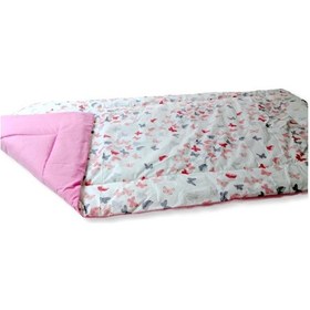 Resim 100X150 Cm Pamuklu Kumaştan Bebek Yorganı Kelebekli Desen/Pembe 