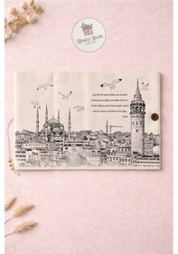 Resim Kitap Kılıfı Ve Metal Kitap Ayracı Seti Sana Dün Bir Tepeden Baktım Aziz İstanbul 