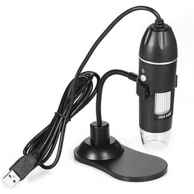 Resim Padalink Usb Bağlı 1000x Dijital Mikroskop, 8 Led Işık, Yılan Boru Ayak, Bilgisayara Bağlanabilir, Fotoğraf/videolu Endüstriyel Kontrol Aracı Siyah 