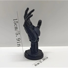 Resim Sunshine022 Cyberpunk Stili Siyah Mekanik Kol Oyun Konsolu Standı Kumanda Ve Kulaklık Askısı 